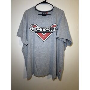Victory Motorcycle Biker Rider Mens Tee Gray XXXL